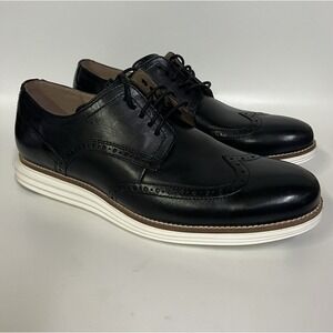 Cole Haan Men's Black White Loafers Size 9.5